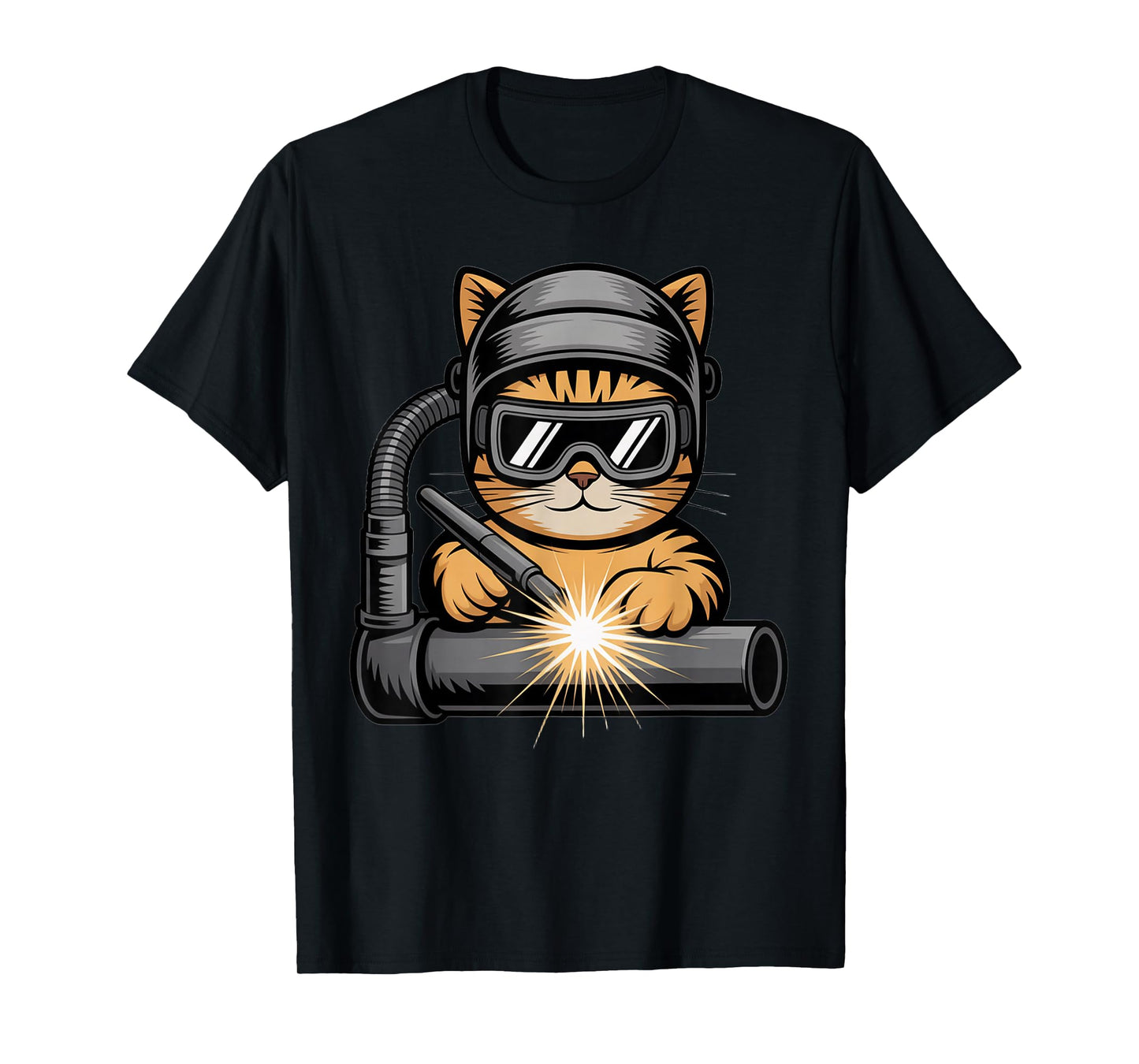 Cat Welder Graphic Welding Cat Design for Welders T-Shirt