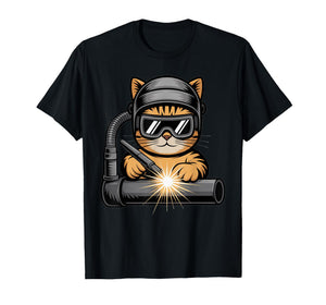 Cat Welder Graphic Welding Cat Design for Welders T-Shirt