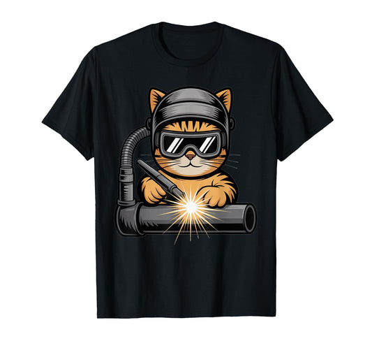 Cat Welder Graphic Welding Cat Design for Welders T-Shirt