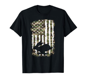 Rabbit Hunting US Flag Rabbit Hunter Rabbit Hunting Lover T-Shirt