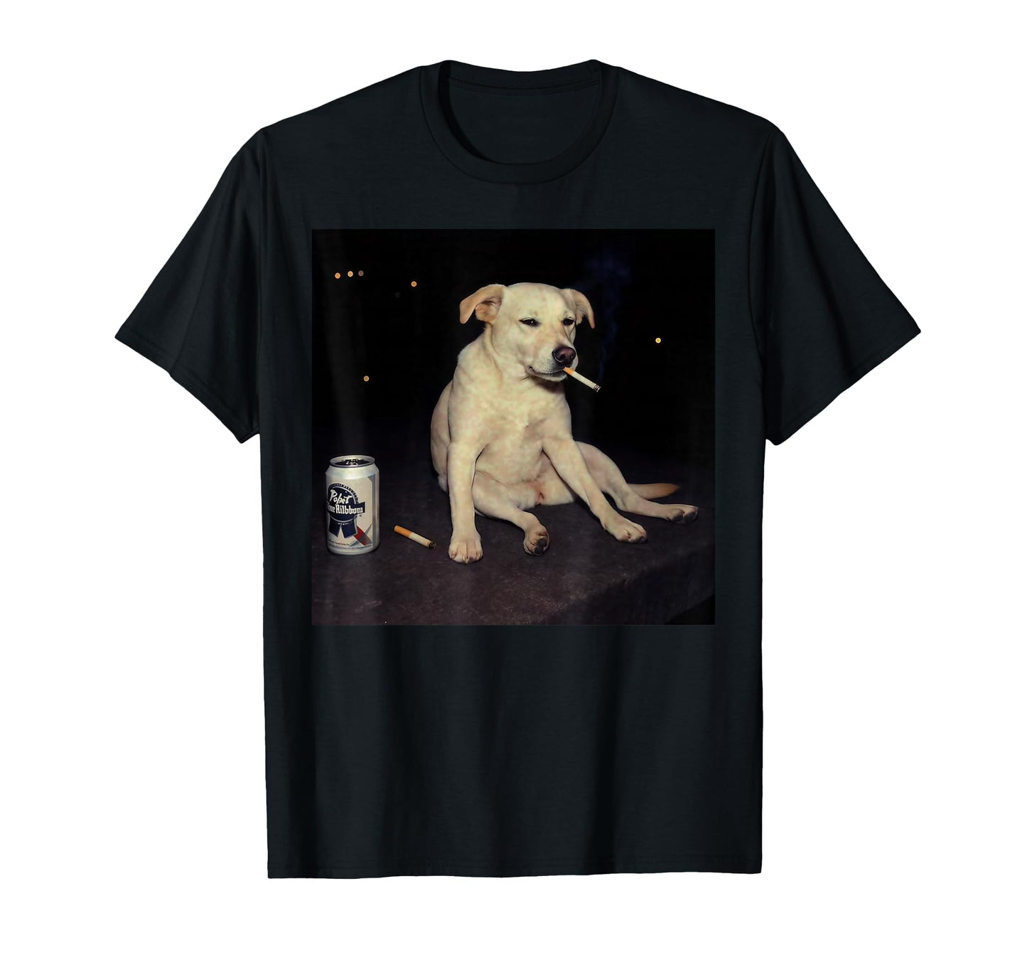 Funny Smoking Dog Meme Cigarette Gen Z Meme Dog Lover T-Shirt