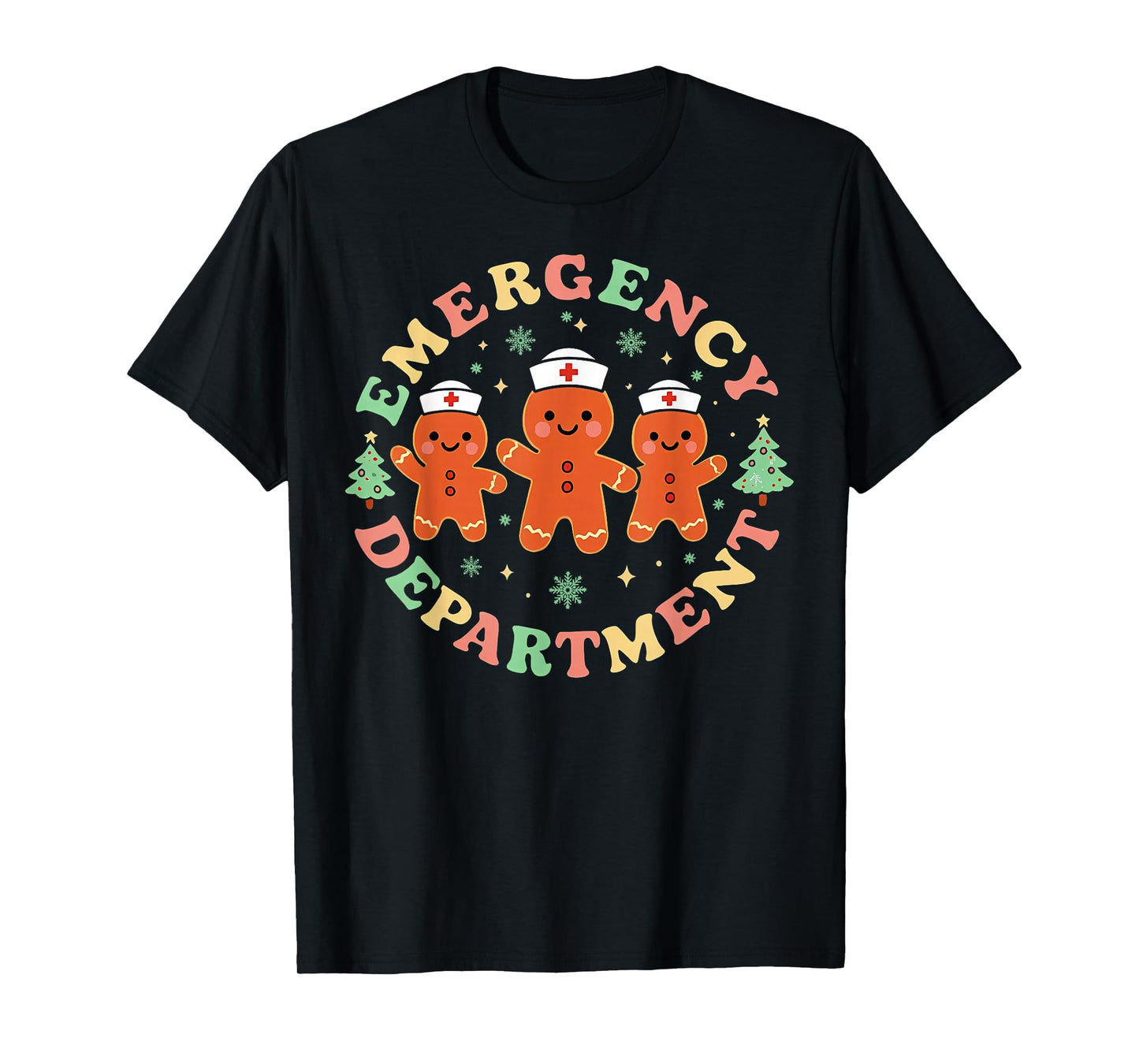 Emergency Department Gingerbread Nurse Christmas ER Holiday T-Shirt