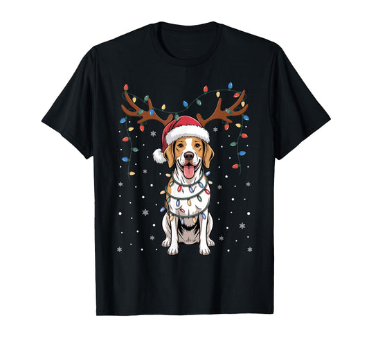 Christmas English Pointer Dog Santa Reindeer Xmas Pet Dogs T-Shirt