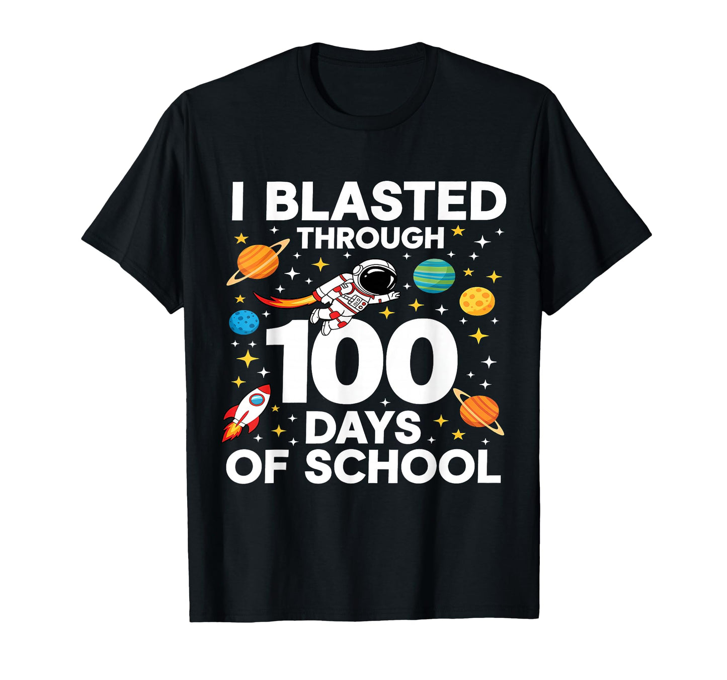 I Blasted Through 100 Days of School 100th Day Teacher Kids T-Shirt