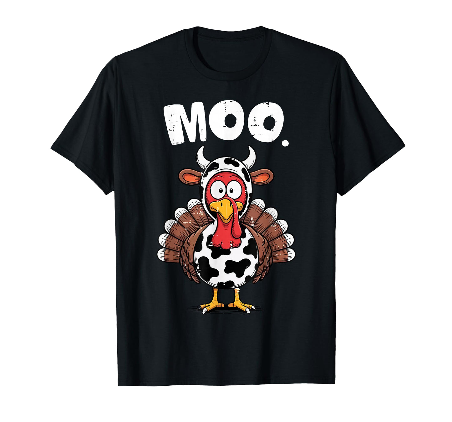 Funny Thanksgiving Turkey Moo Cow Costume T-Shirt