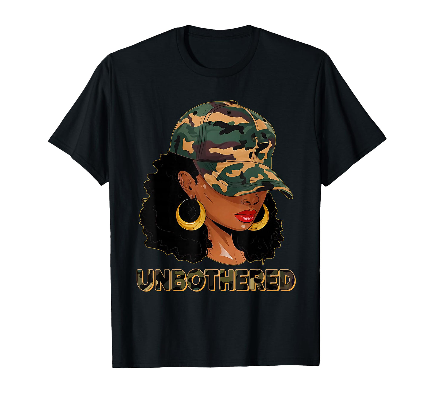 Unbothered Black Woman Melanin African Black History Month T-Shirt