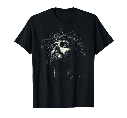Vintage Jesus Crown of Thorns Christian for Men Women Kids T-Shirt