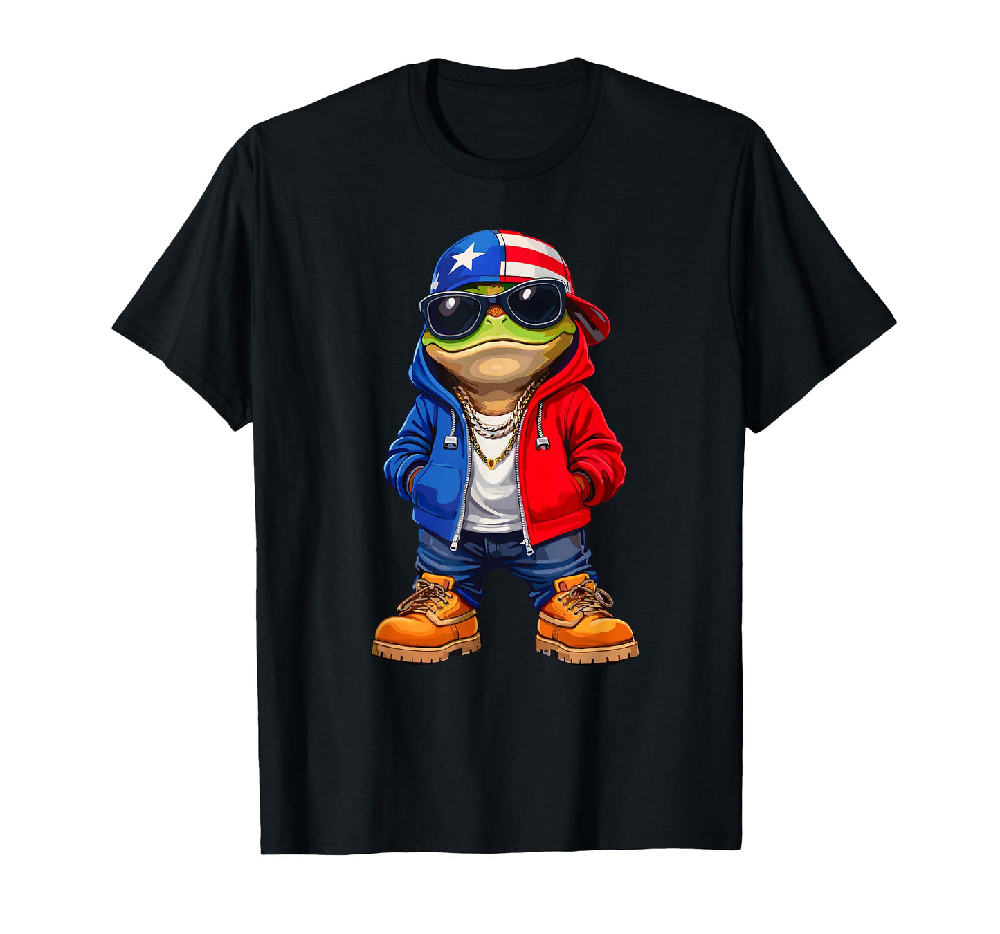 Cool Coqui Puerto Rican Frog Flag Taino Boricua Hispanic T-Shirt