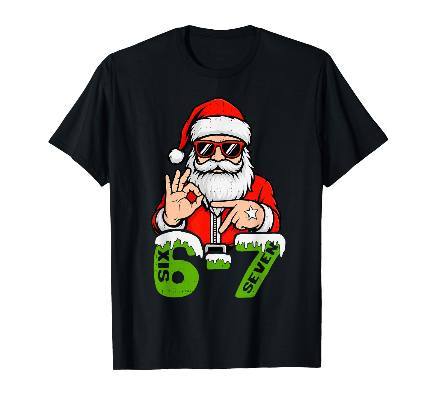 67 Meme Six Seven Santa Funny Christmas Gen Z Alpha Meme Boy T-Shirt