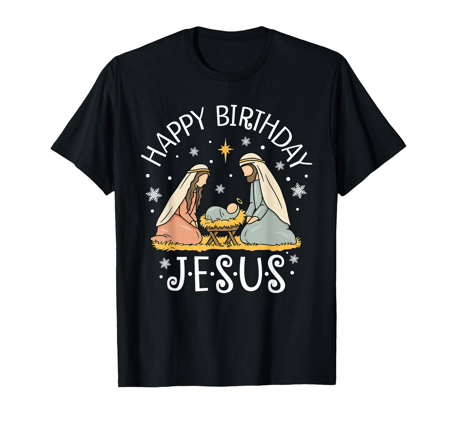 Happy Birthday Jesus Ugly Christmas Sweater Christian Squad T-Shirt