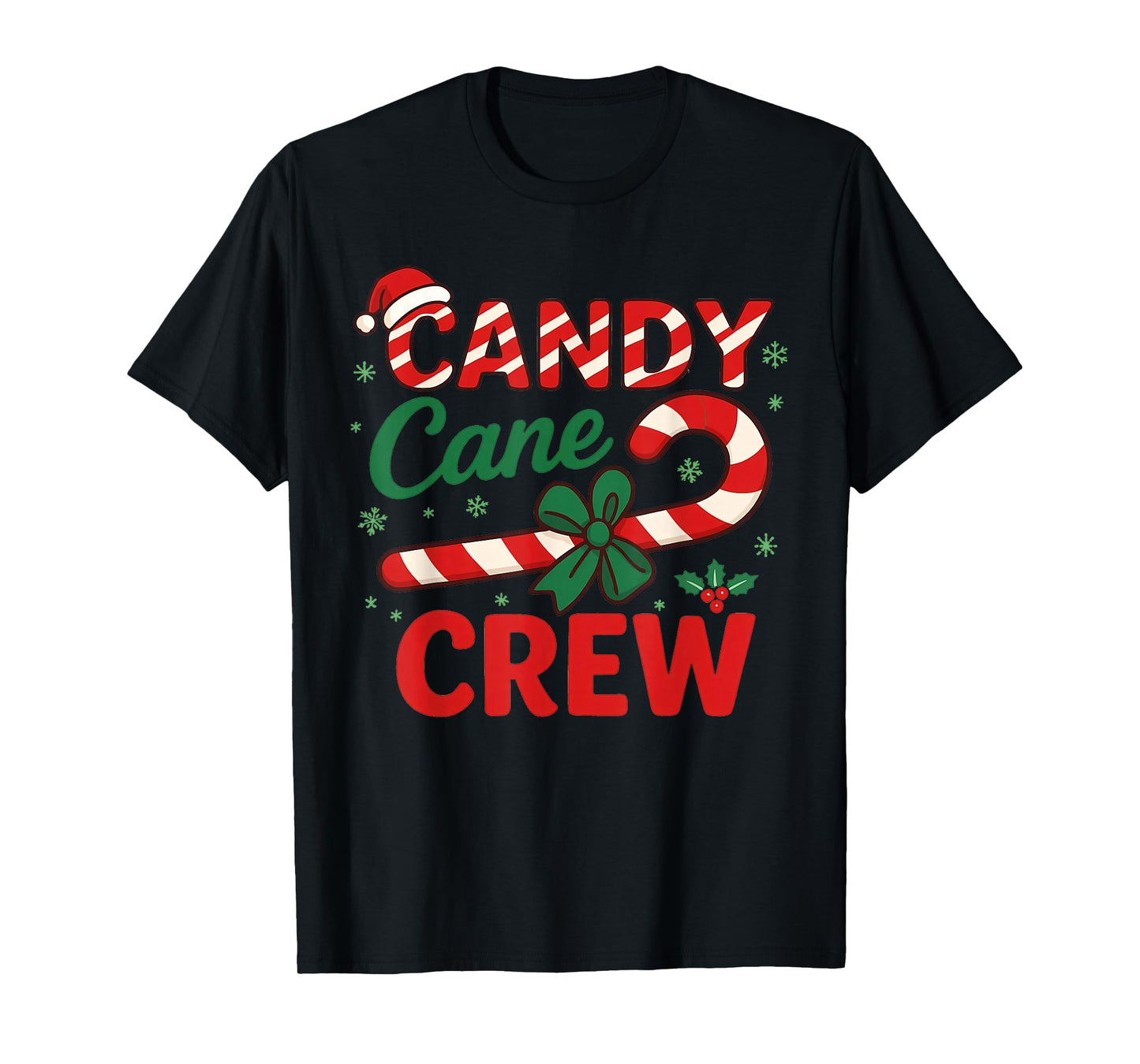 Candy Cane Crew - Funny Christmas Holiday Men Women T-Shirt