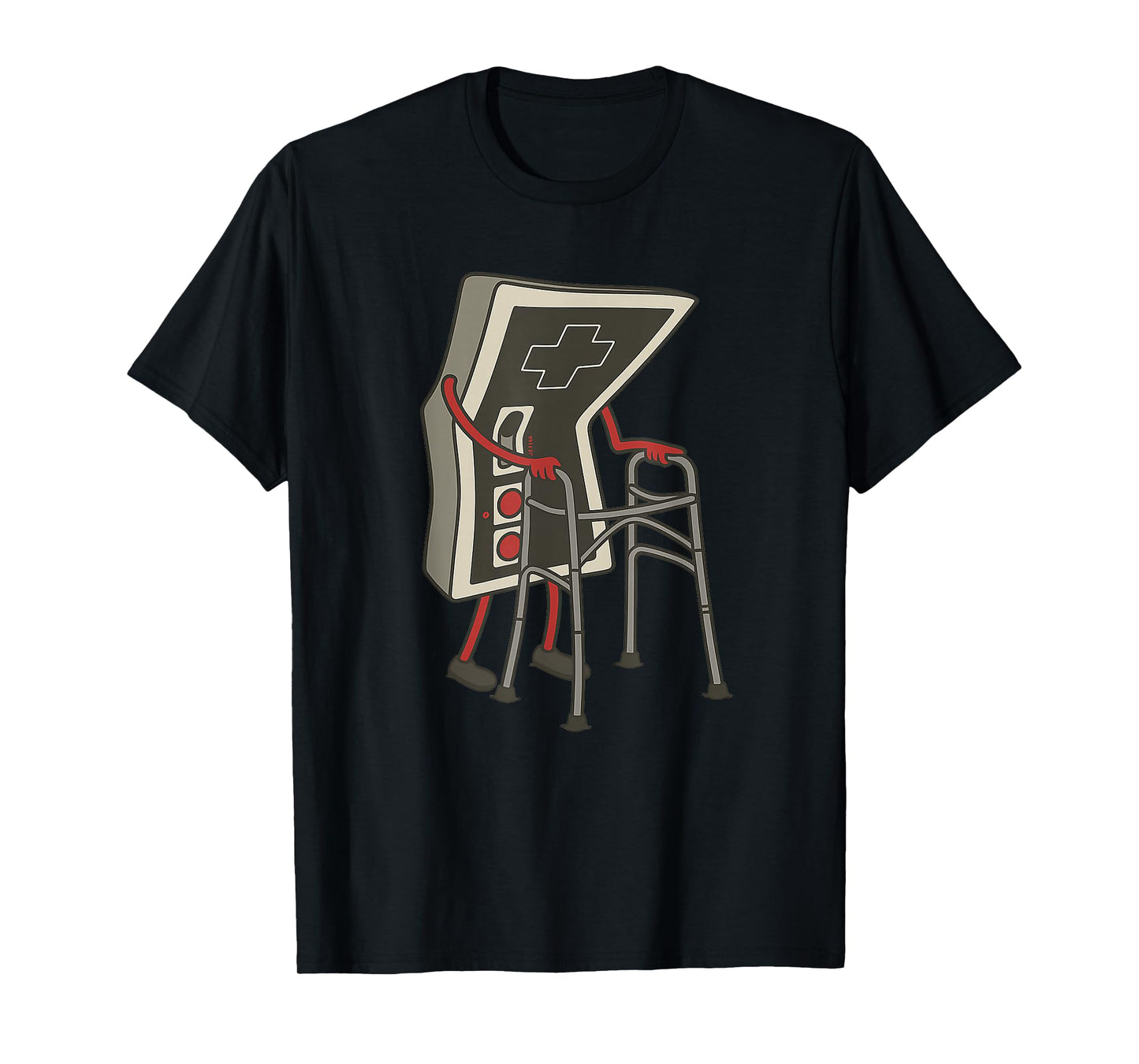 Retro Gaming Controller Old Gamer with Walker Funny T-Shirt