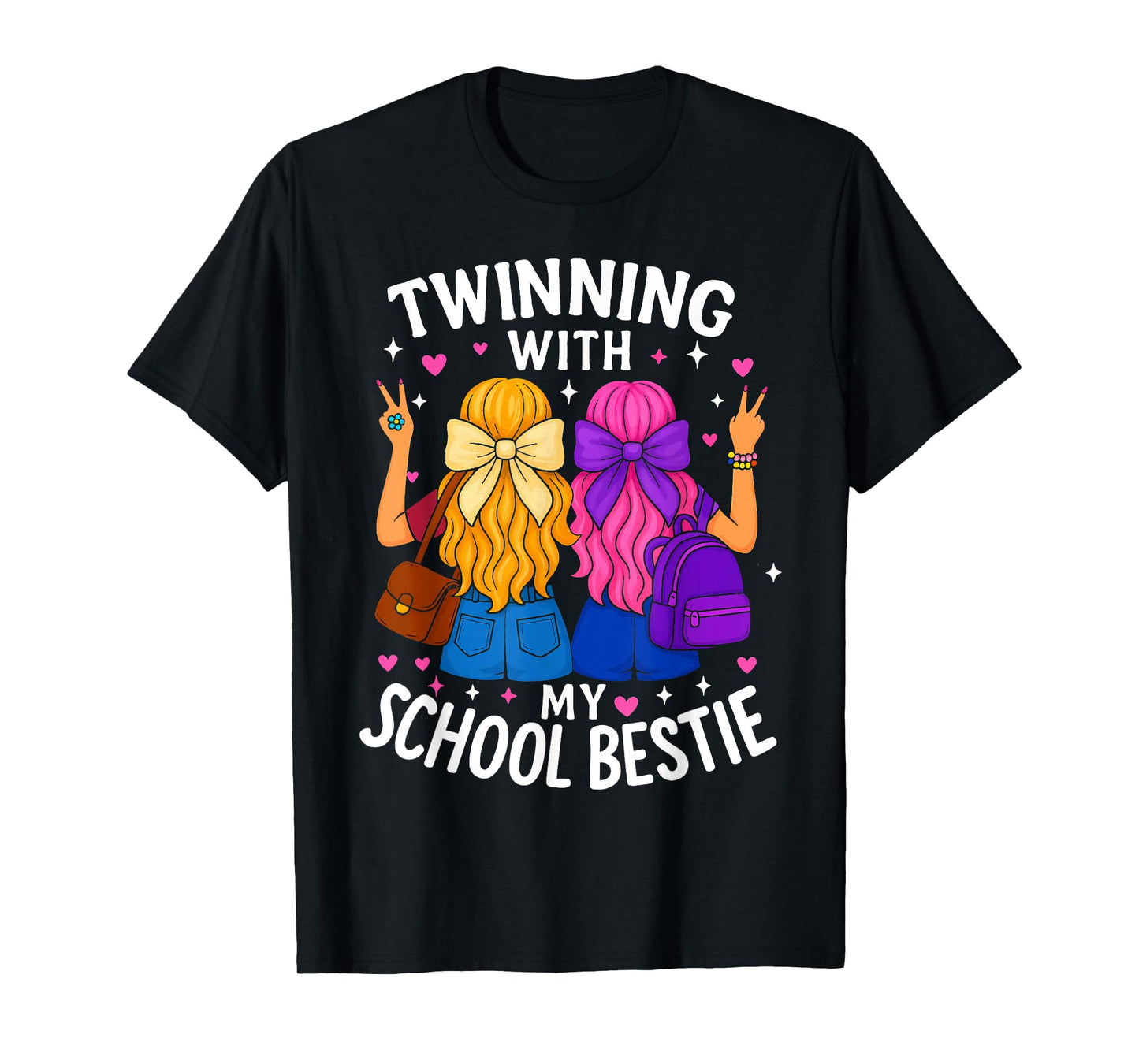 Twin Day Friend School Twinning with My Bestie Matching Girl T-Shirt