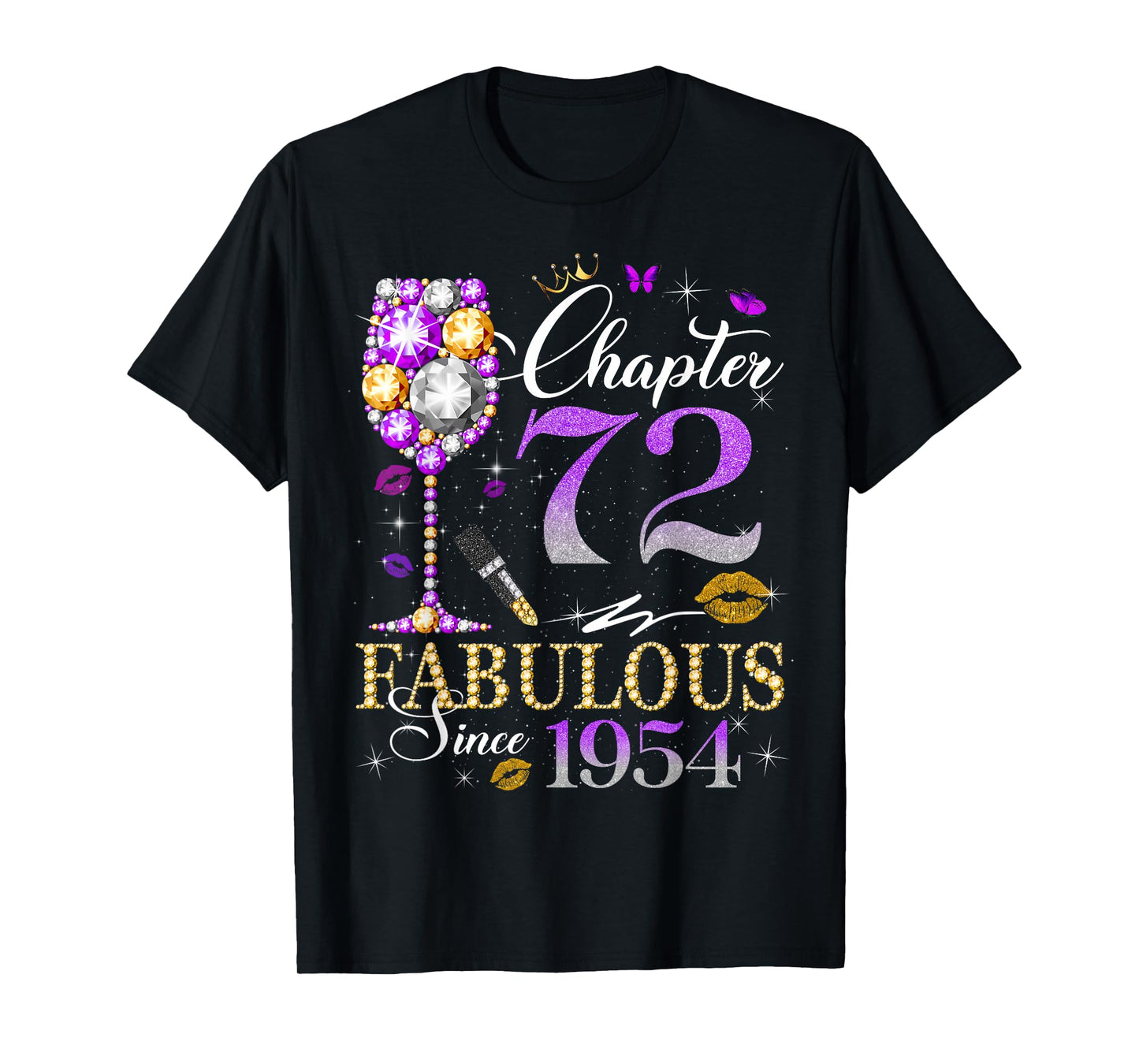 Chapter 72 Fabulous Since 1954 72nd Birthday Women Girls T-Shirt
