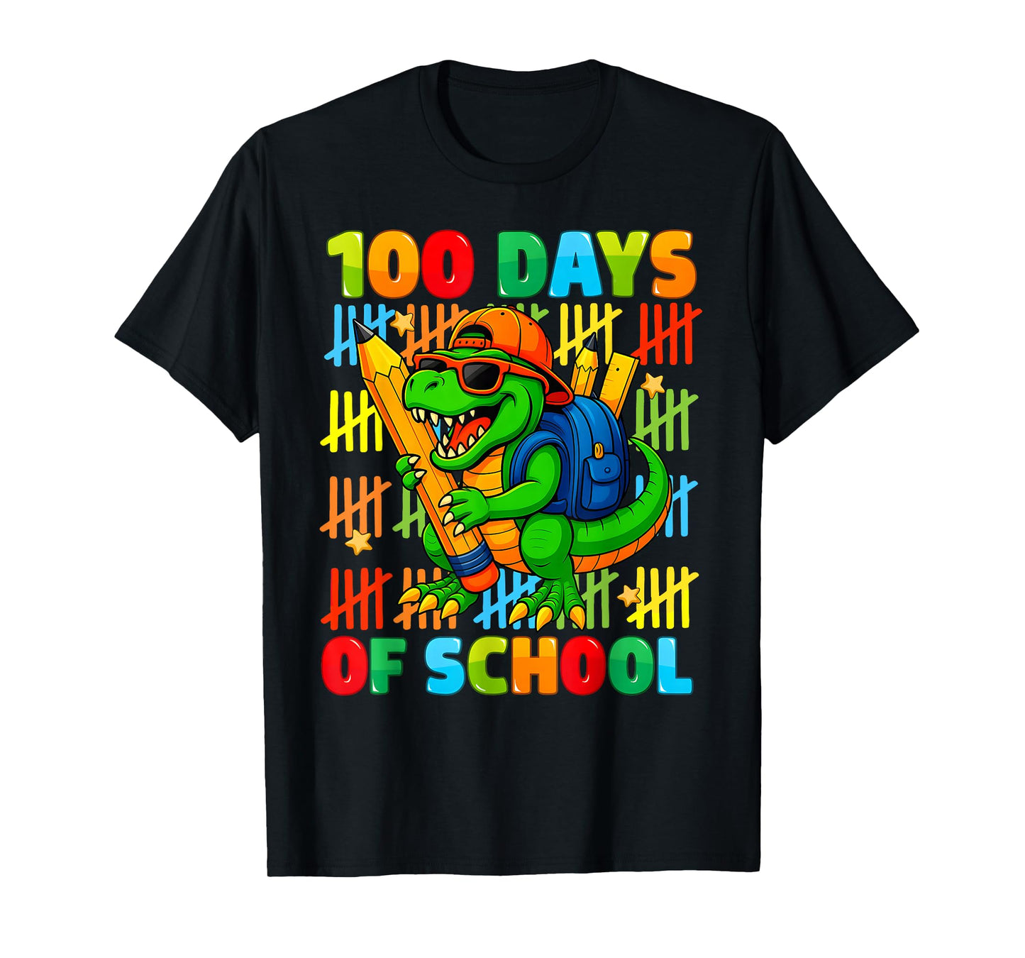 100th Day of School 100 Days Dinosaur for Boys Mens Kids T-Shirt