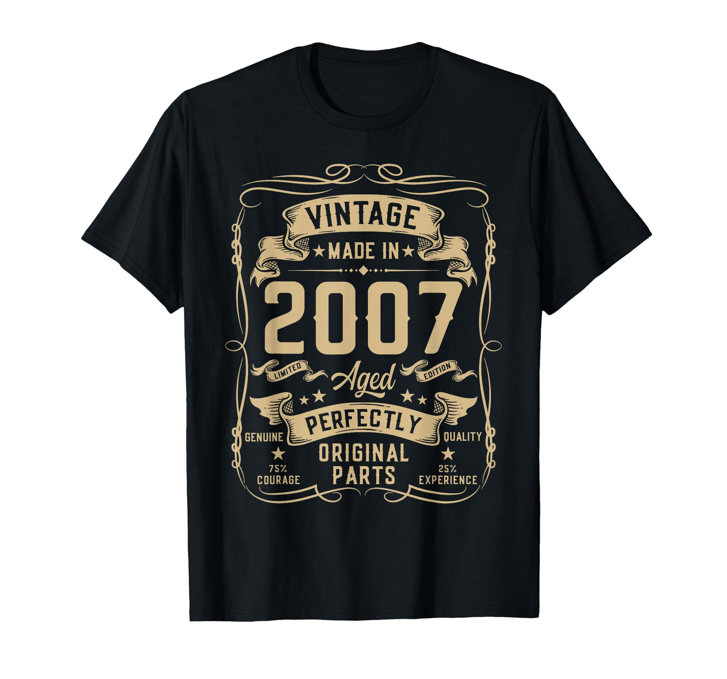 Vintage 2007 19yr 19th Birthday Gifts for Men 19 Years Old T-Shirt