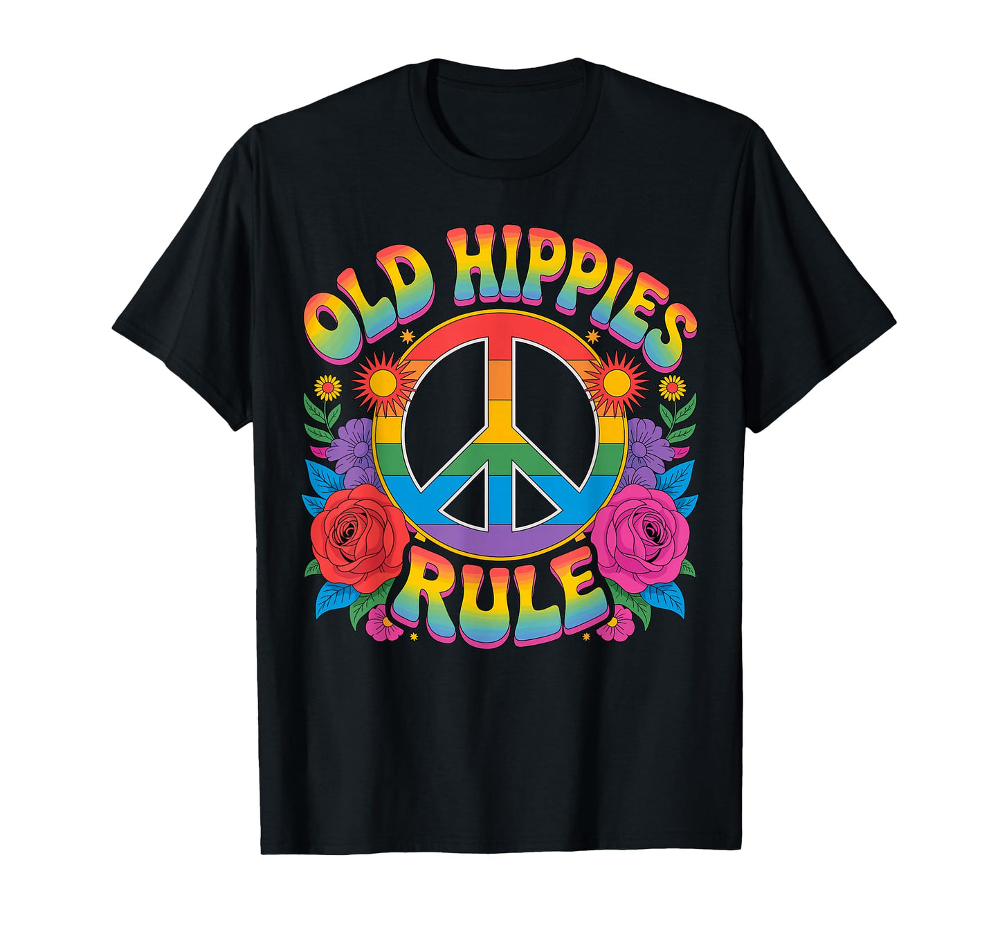 Old Hippies Rule Retro Party Hippie T-Shirt