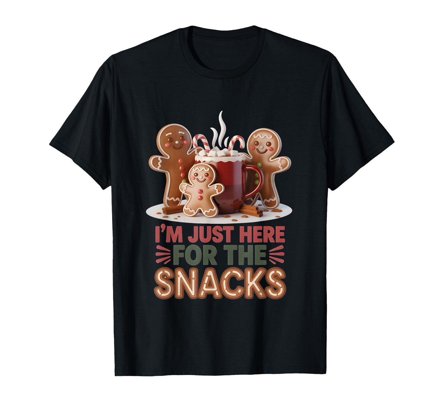 Gingerbread Holiday Snacks Funny Christmas T-Shirt