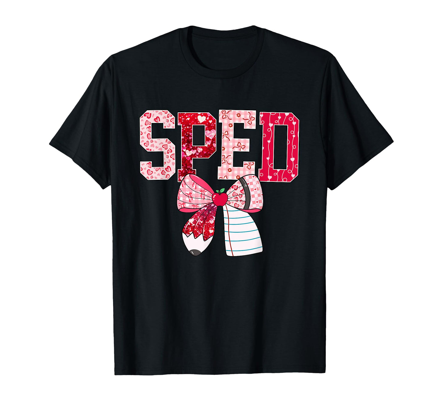 SPED Teacher Valentine Heart Special Education Design T-Shirt