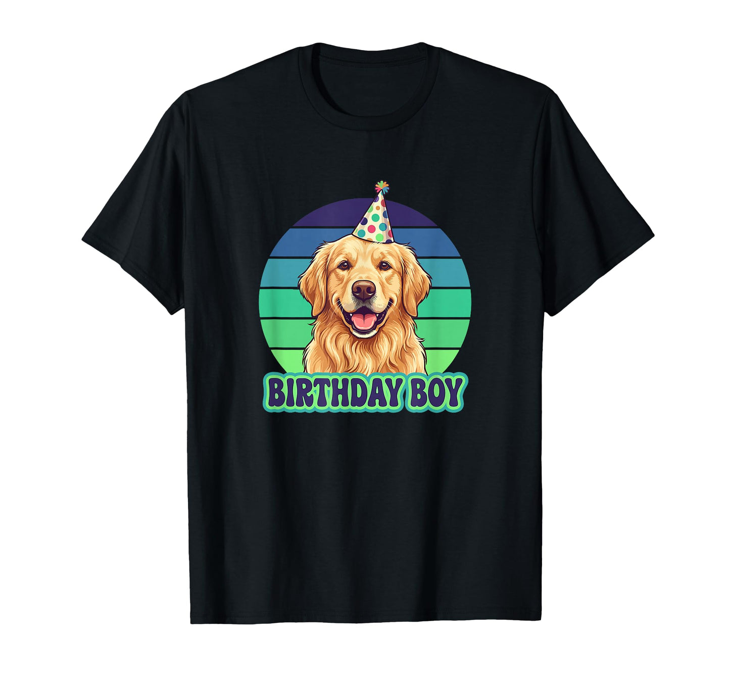Golden Retriever Birthday Boy T-Shirt