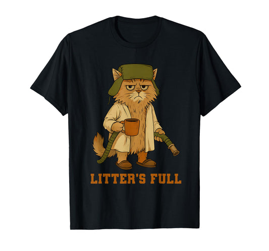Funny Cat Hilarious Litter’s Full Funny Coffee Cat Lovers T-Shirt