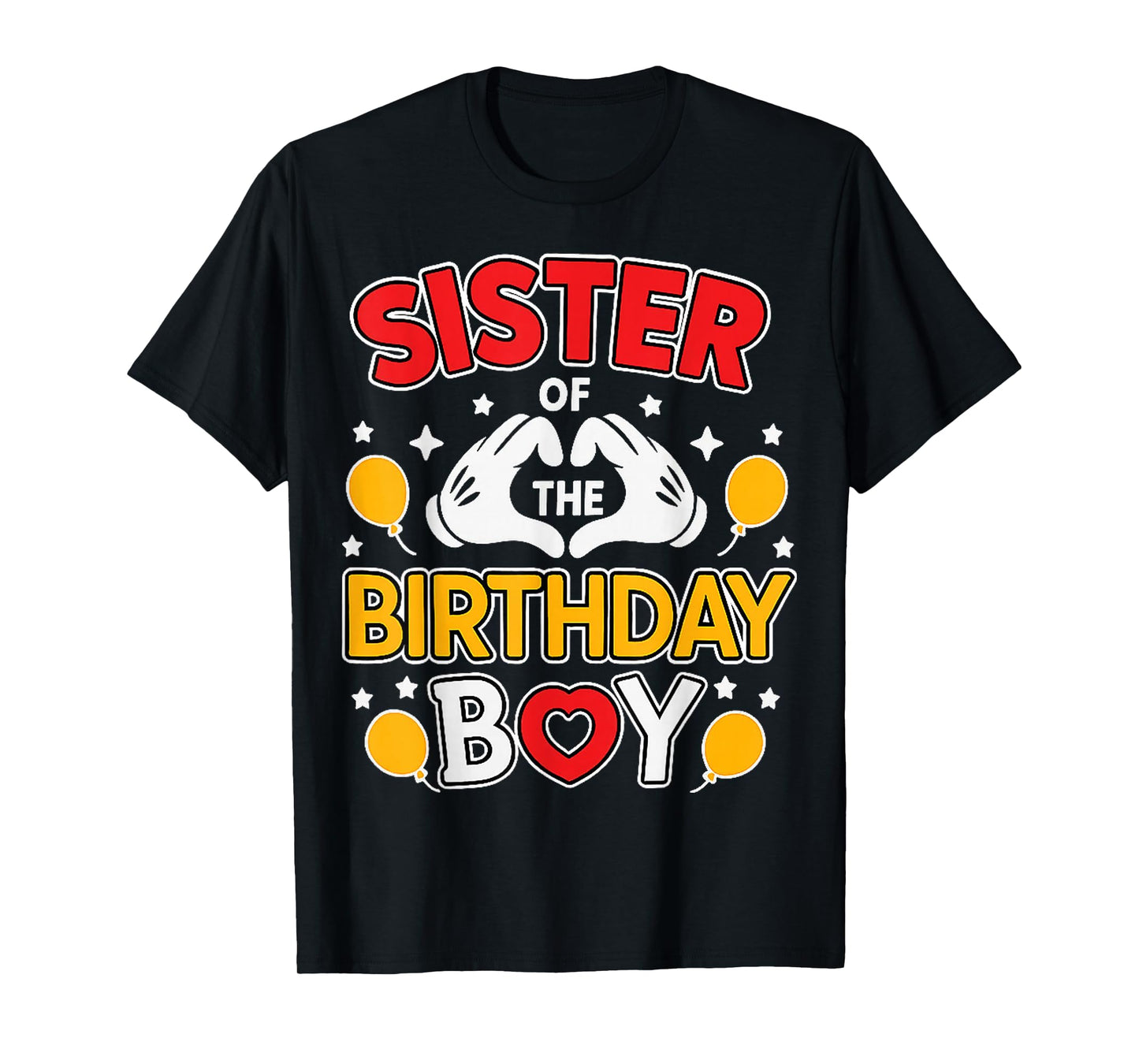 Sister of The Birthday Boy Family Matching Dad Mom T-Shirt