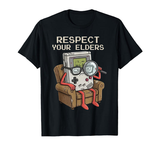 Respect Your Elders Gaming Control Retro Funny Gamer T-Shirt