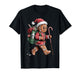 Cute Gingerbread Hiker Santa Pajama Christmas Candy Cane T-Shirt