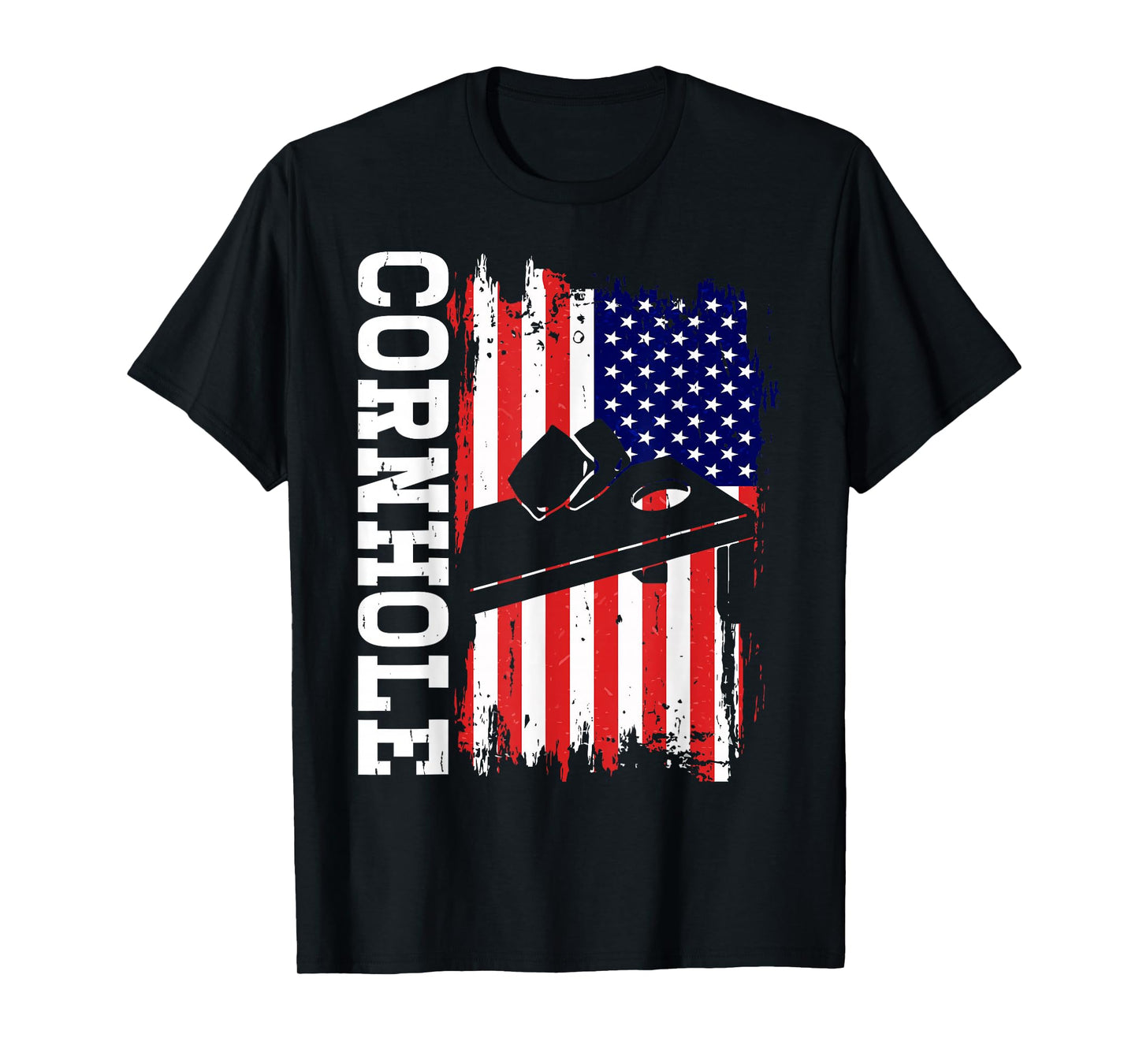 USA Cornhole American Flag Corn Hole Players Funny Cornhole T-Shirt
