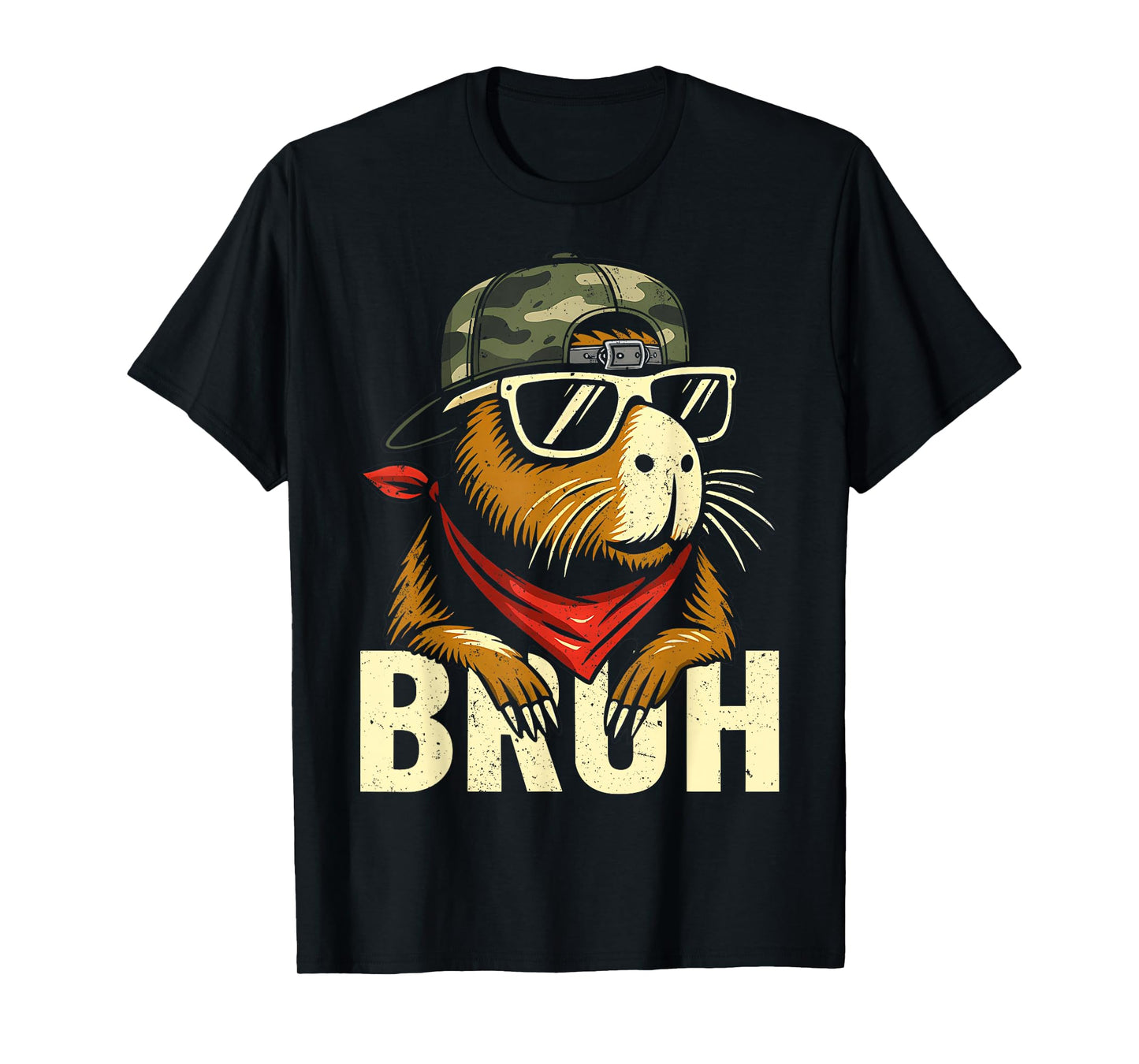 Cool Capy Bruh for Teens Boys Girls Men Women Meme Graphic T-Shirt