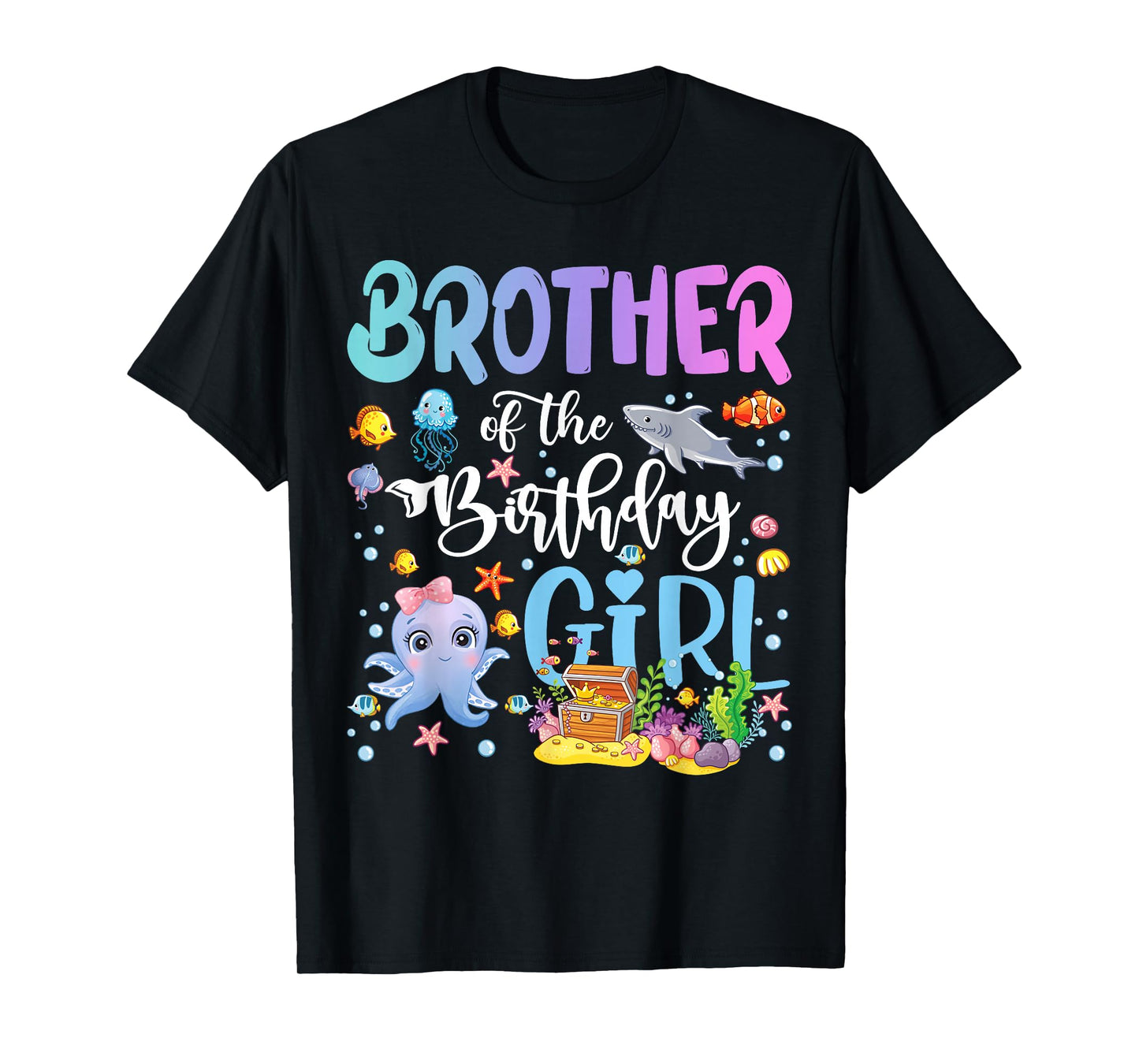 Brother of The Birthday Girl Sea Fish Ocean Aquarium T-Shirt