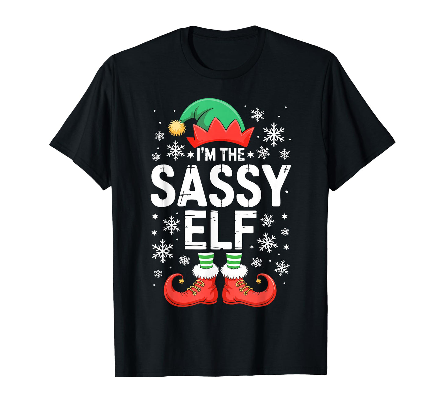 I'm The Sassy Elf Shirt Family Matching Christmas Costume T-Shirt