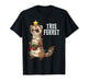 Cute Tree Ferret Christmas Lights Holiday Design T-Shirt
