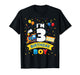 Kids 3rd Birthday Boy Train Three 3 Year Old Birthday Boys T-Shirt