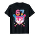 Baseball Drip Number 67 Player Or 67th Birthday T-Shirt