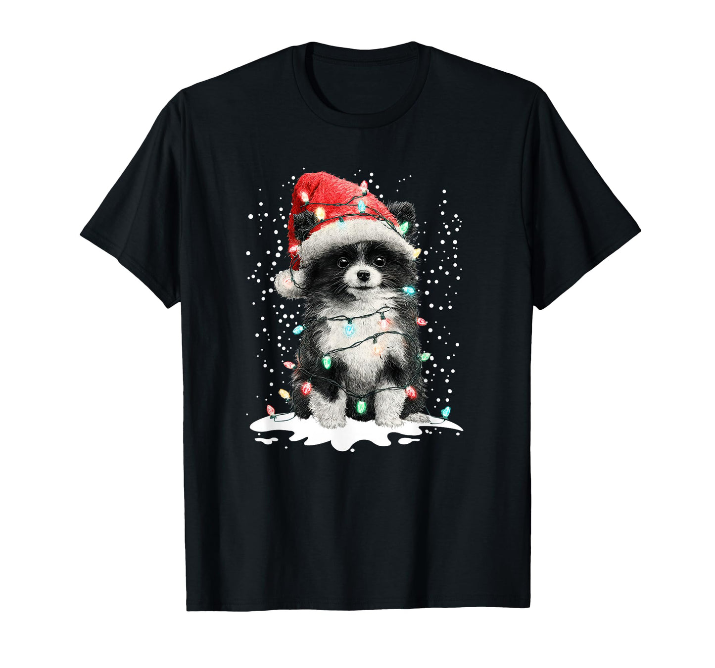 Dog Xmas Men Women Favorite Pomeranian Christmas T-Shirt