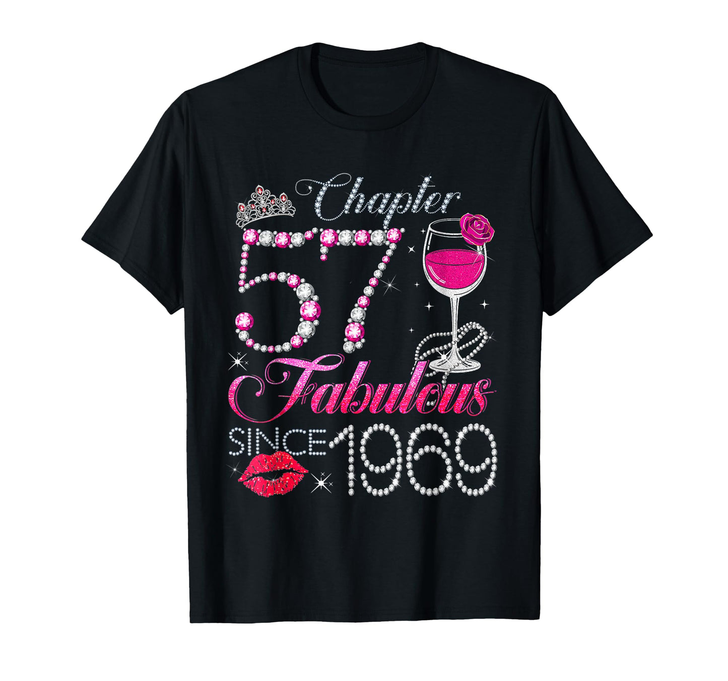 Chapter 57 Fabulous Since 1969 57th Birthday Queen Diamond T-Shirt