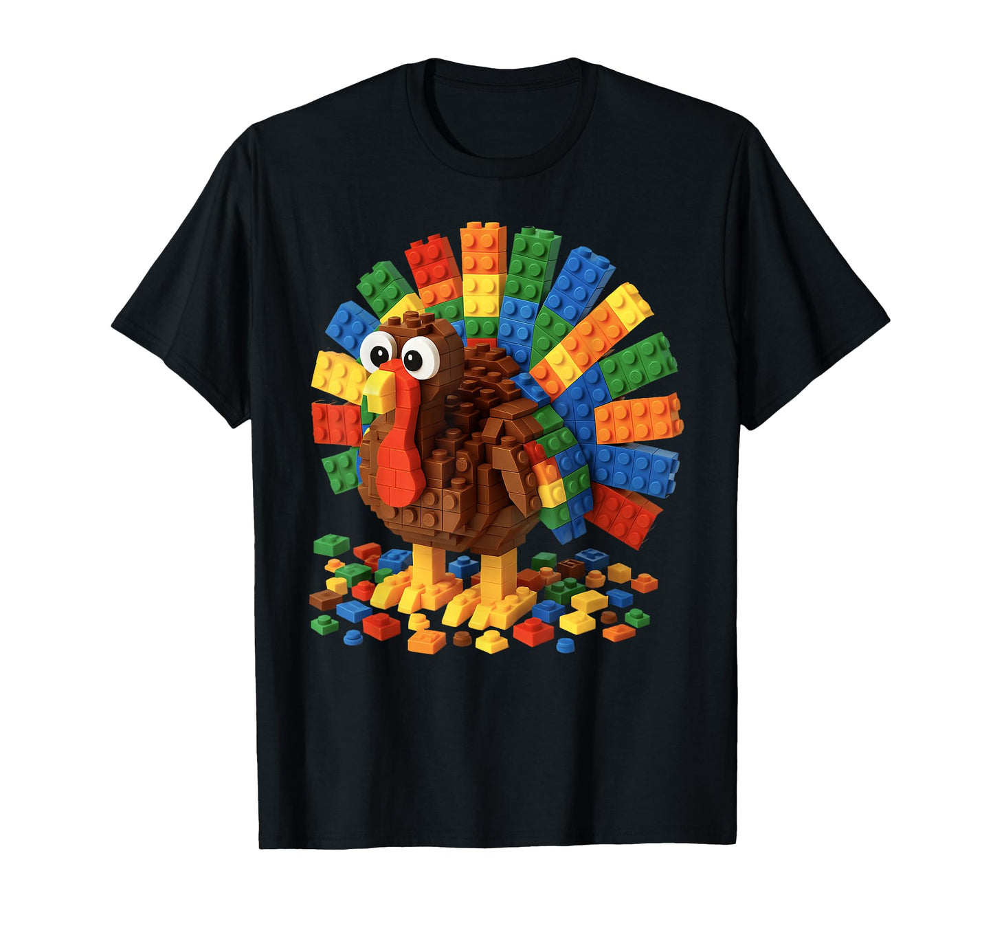 Master Builder Building Blocks Turkey Thanksgiving Men Boy T-Shirt