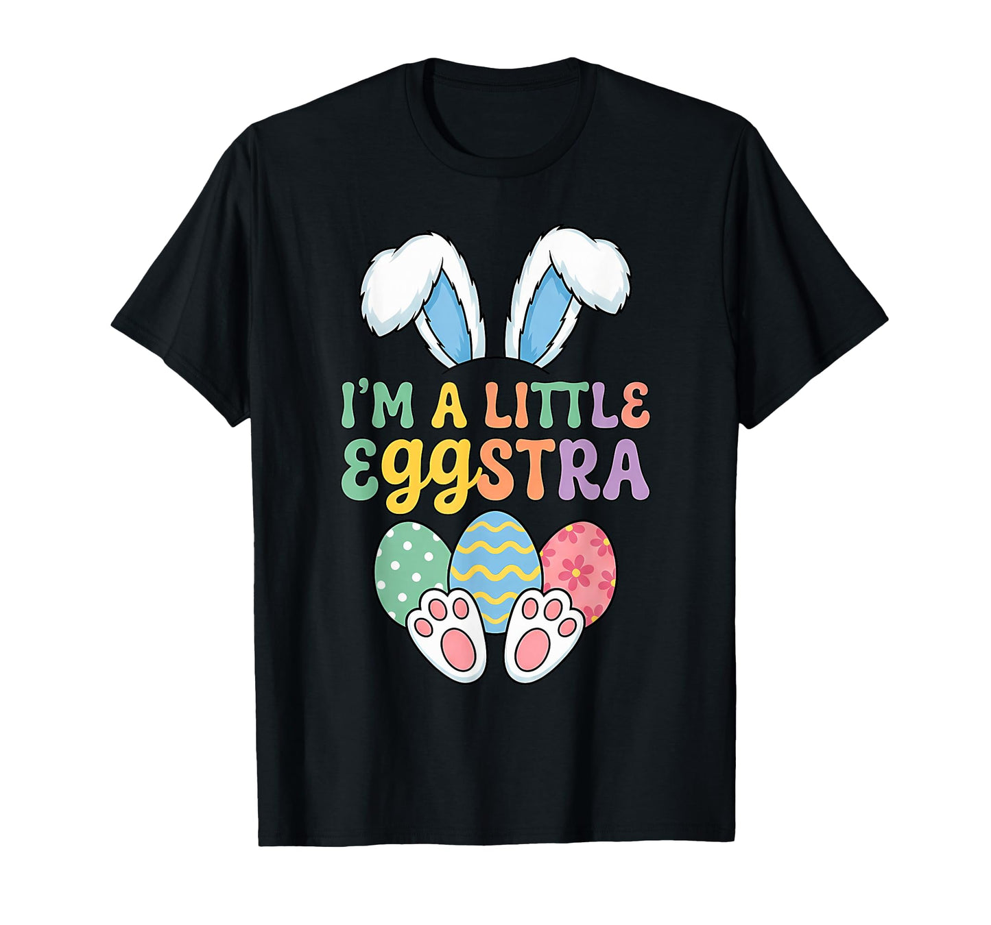 Kids Easter I’m Little Eggstra Easter Kid Boys Girls Toddler T-Shirt