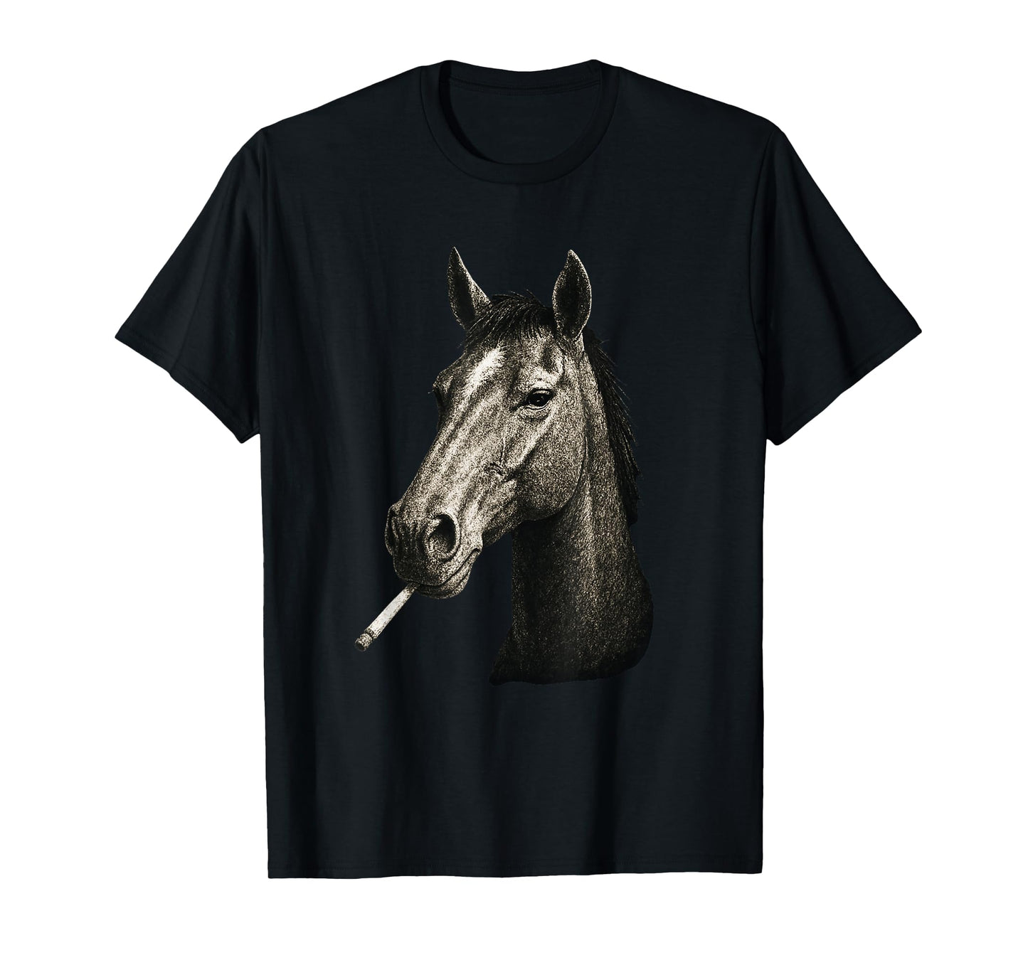 Funny Smoking Horse Cigarette Gen Z Meme T-Shirt