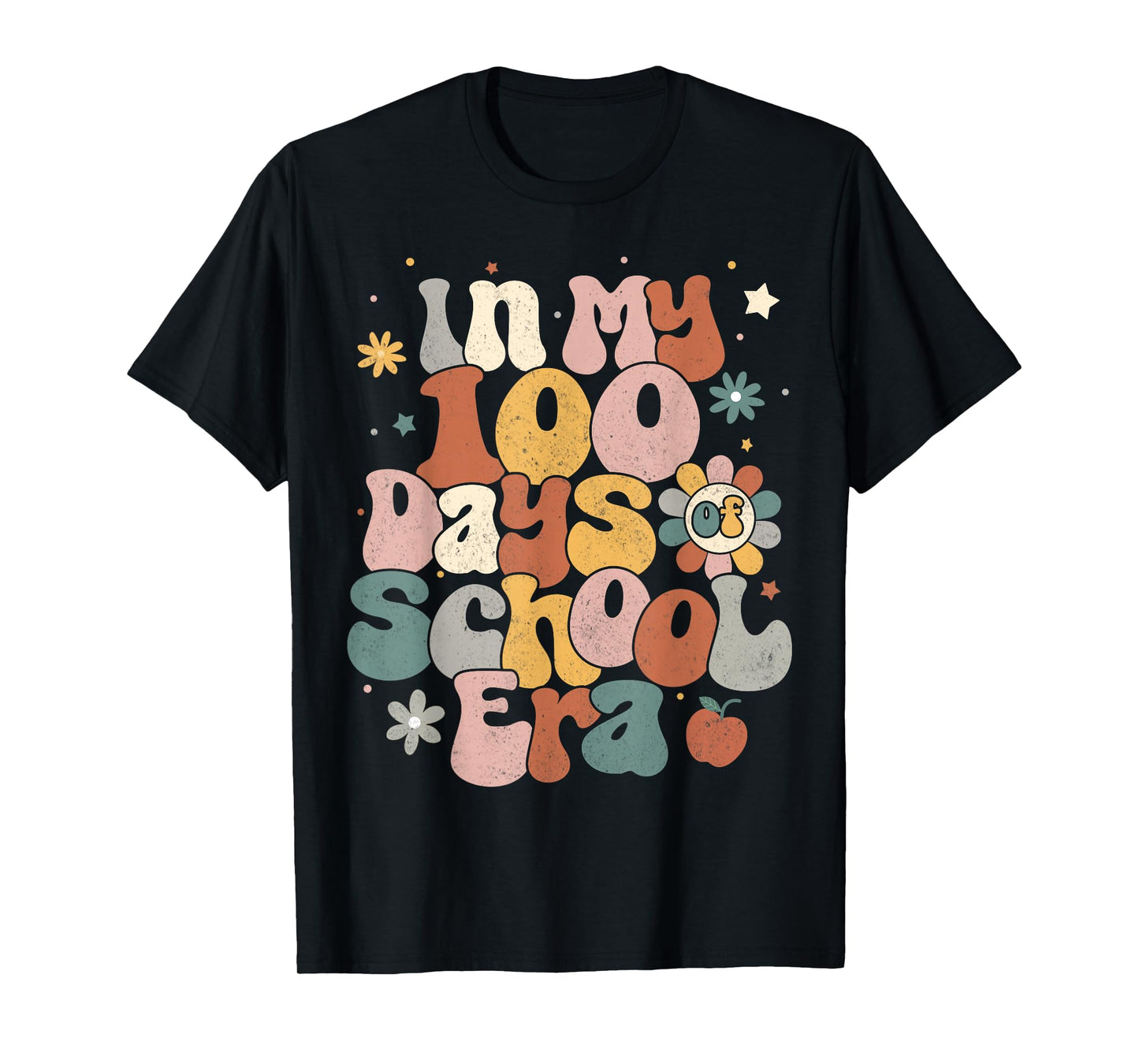 in My 100 Days of School Era Retro 100th Day of School T-Shirt