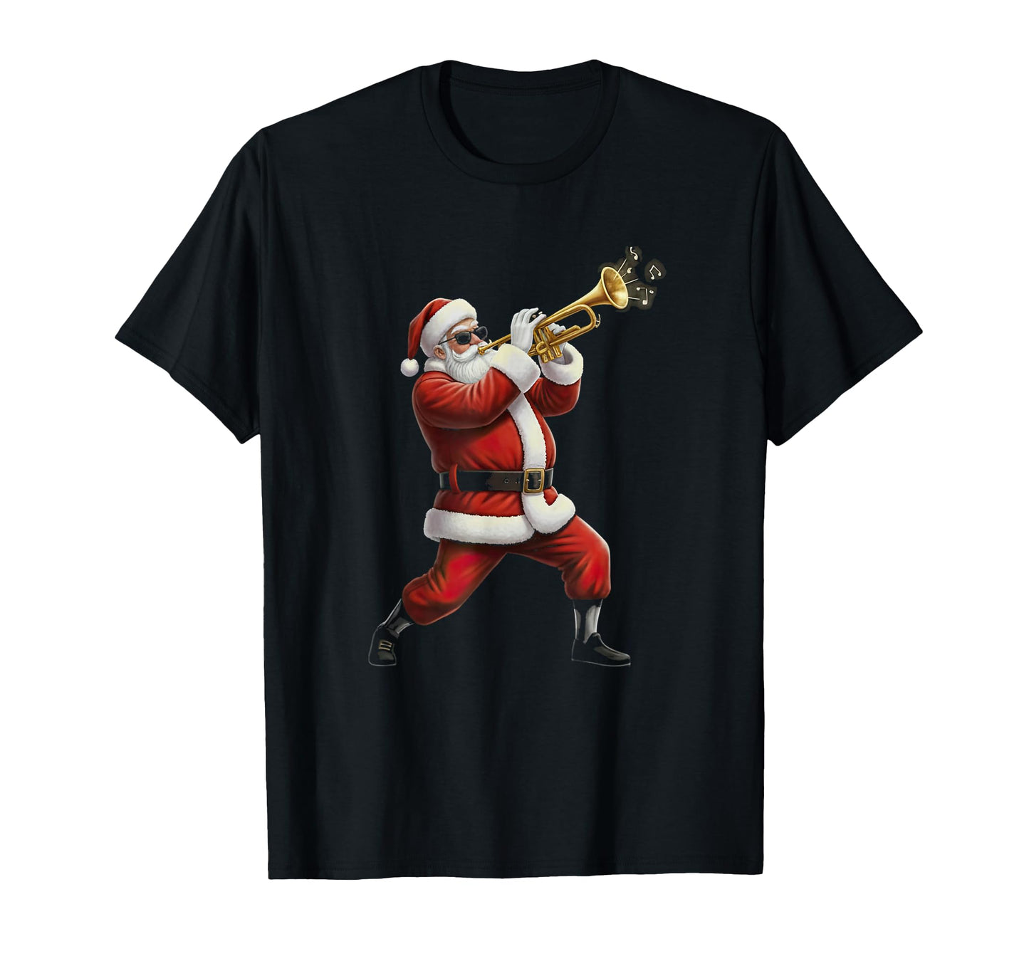 Funny Trumpet Santa Christmas Graphic Player Trumpetist T-Shirt