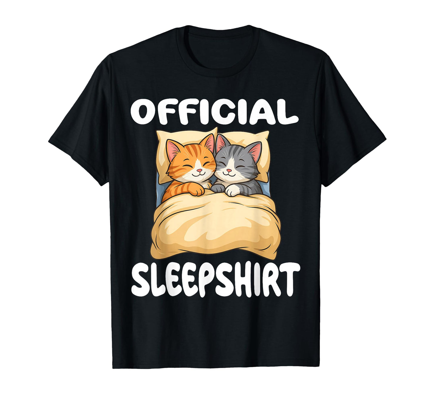 Official Sleepshirt Cute Sleeping Cat Animal Lovers Pajama T-Shirt