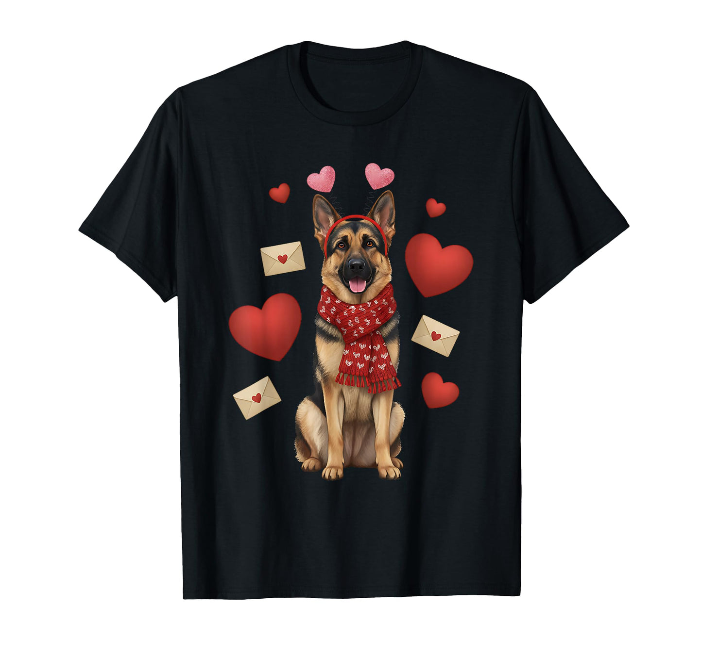 Cute German Shepherd Valentine’s Day Dog Mom - German Lover T-Shirt