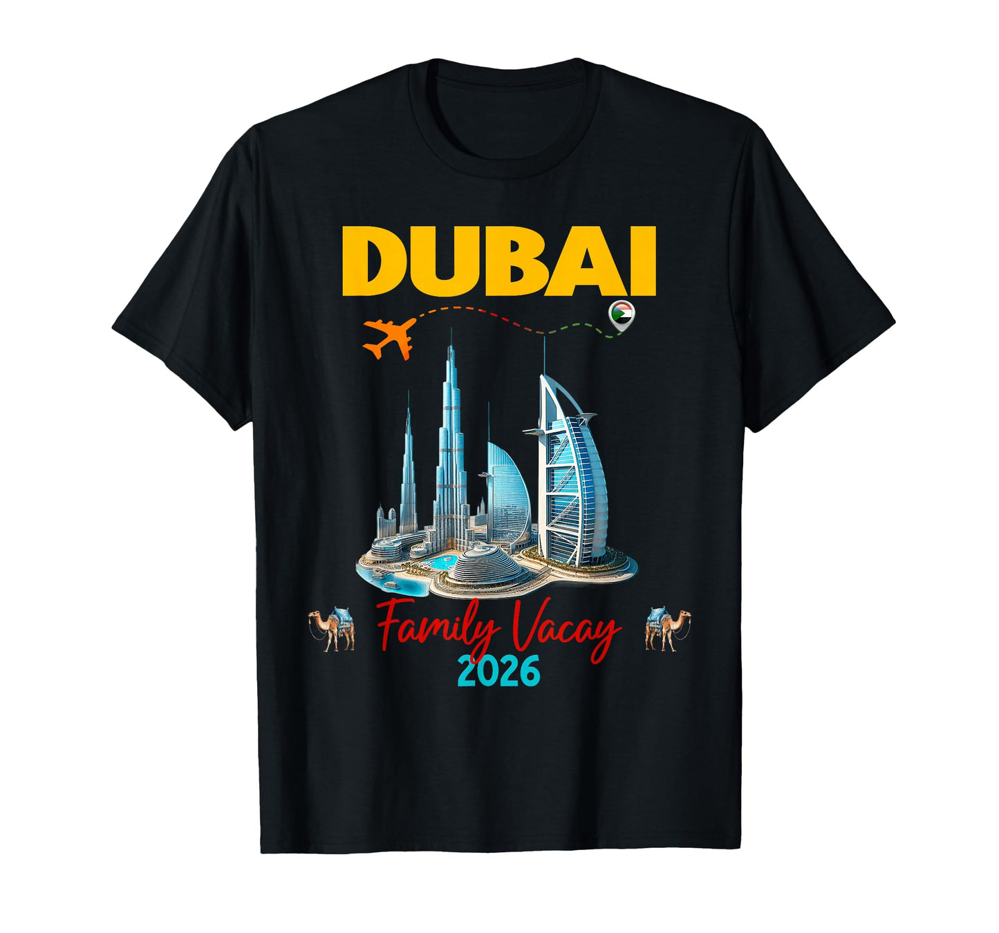 Dubai Family Friends Vacation 2026 Birthday Group T-Shirt