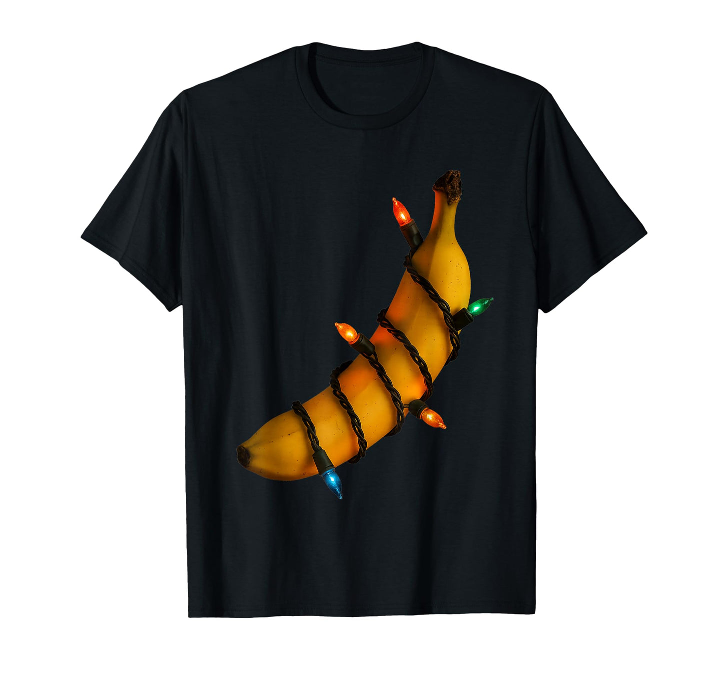 Christmas Banana with Lights Fun Holiday Design Unisex T-Shirt