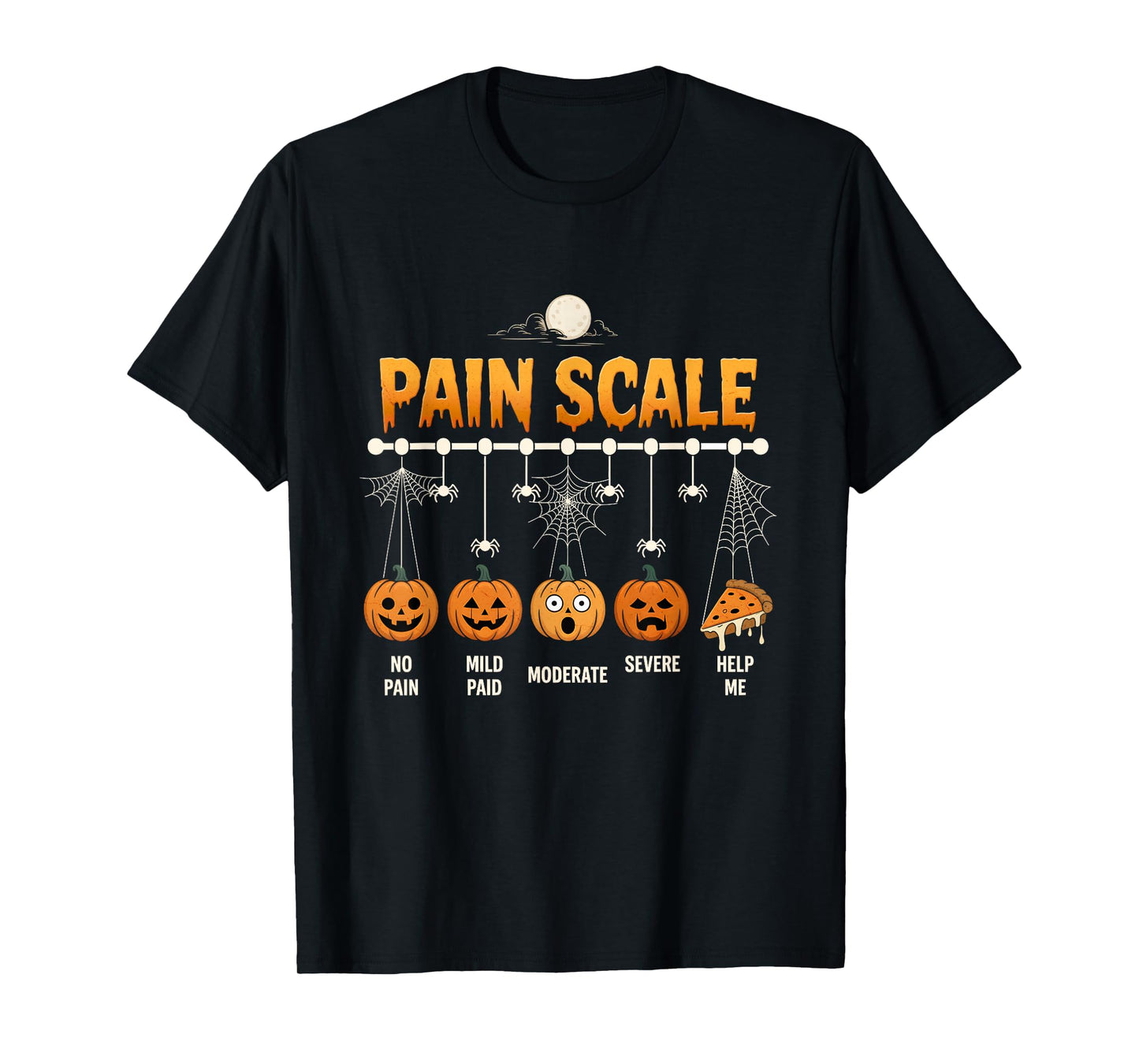 Halloween Pain Scale Pumpkin Trauma Nurse Triage Medical T-Shirt