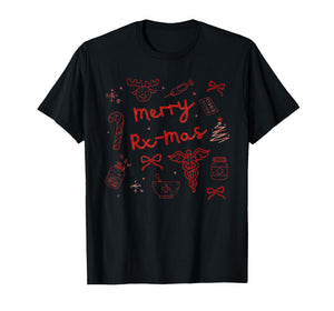 Merry Rx-mas Christmas Pharmacy Pharmacist Sweater Pharm Tec T-Shirt