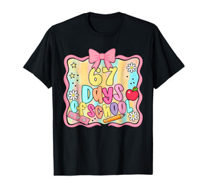 67 Days of School Preppy 67th Day of School Teacher Kids T-Shirt
