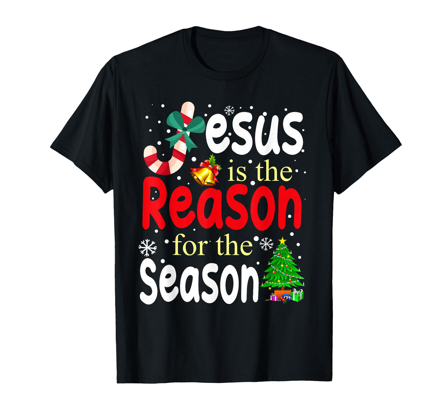 Jesus is The Reason for The Season Christian Christmas Xmas T-Shirt